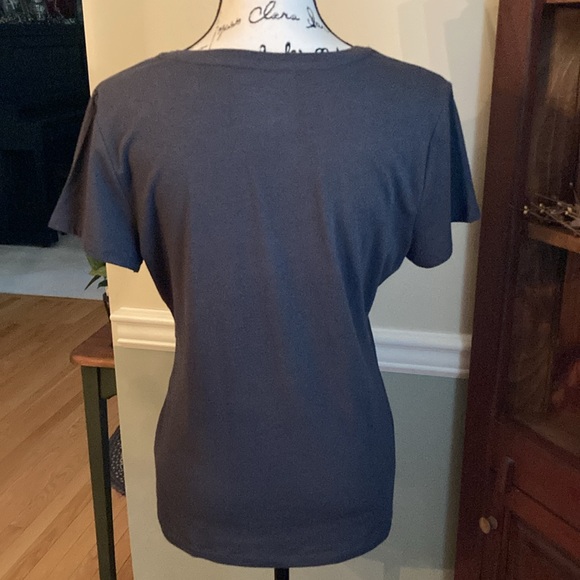 NWT! Banana Republic dark gray deep scoop neck top - Picture 3 of 5